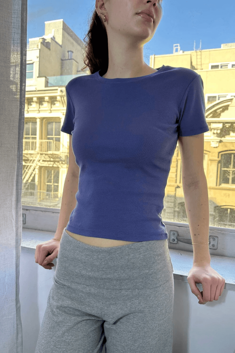 Brandy Melville Loreen Top Vervaagd Blauw