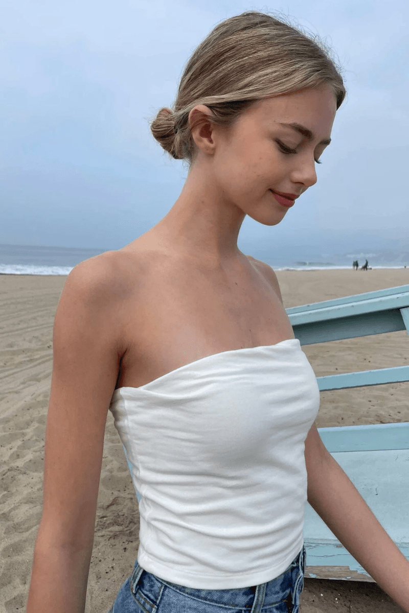 Brandy Melville Amelia Crop Top Wit