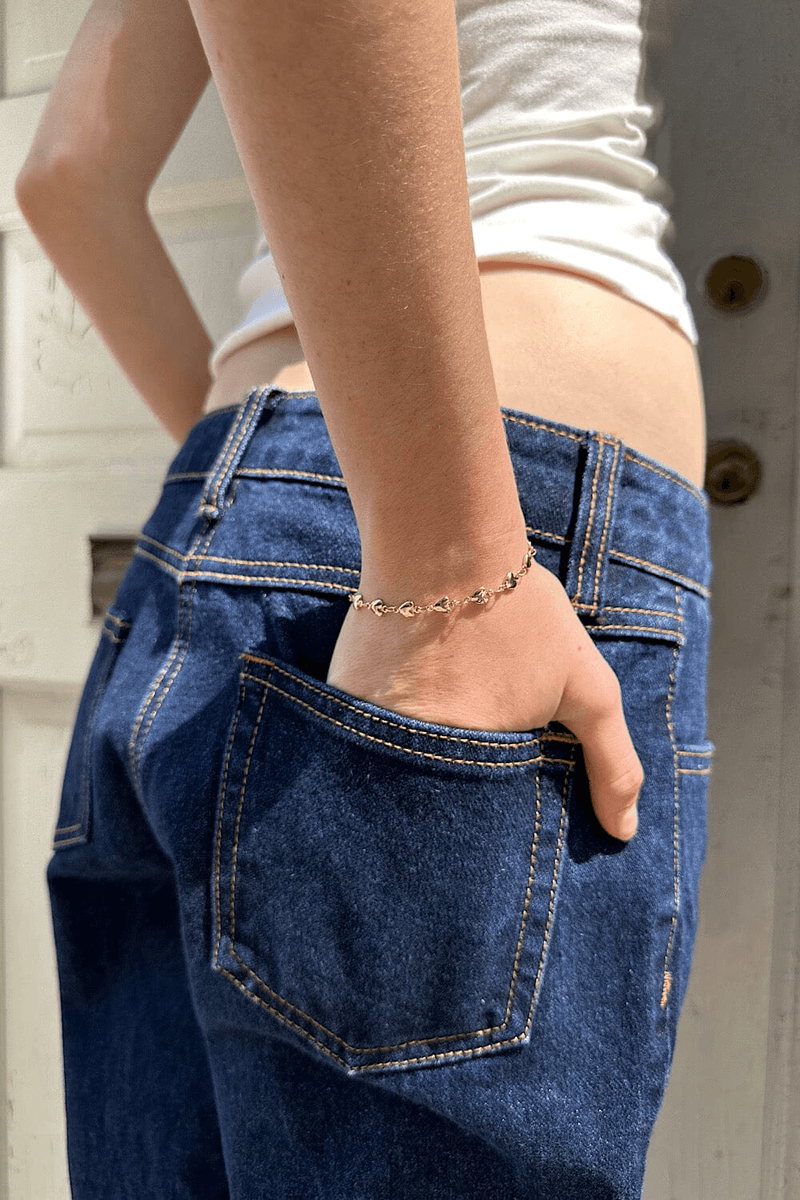 Náramek Srdce Brandy Melville Zlatý