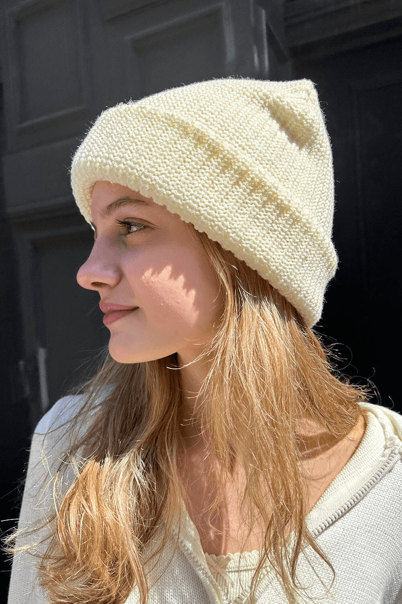 Brandy Melville Knit Beanie Ivory