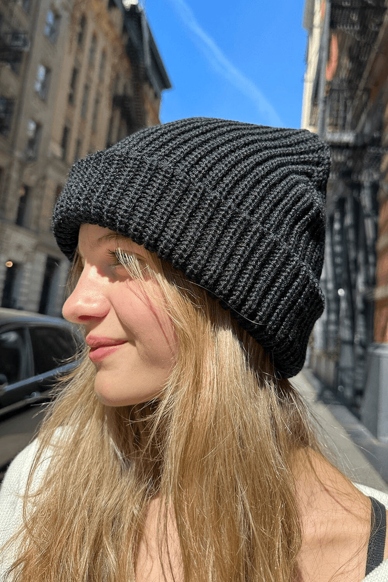 Brandy Melville Knit Beanie Black
