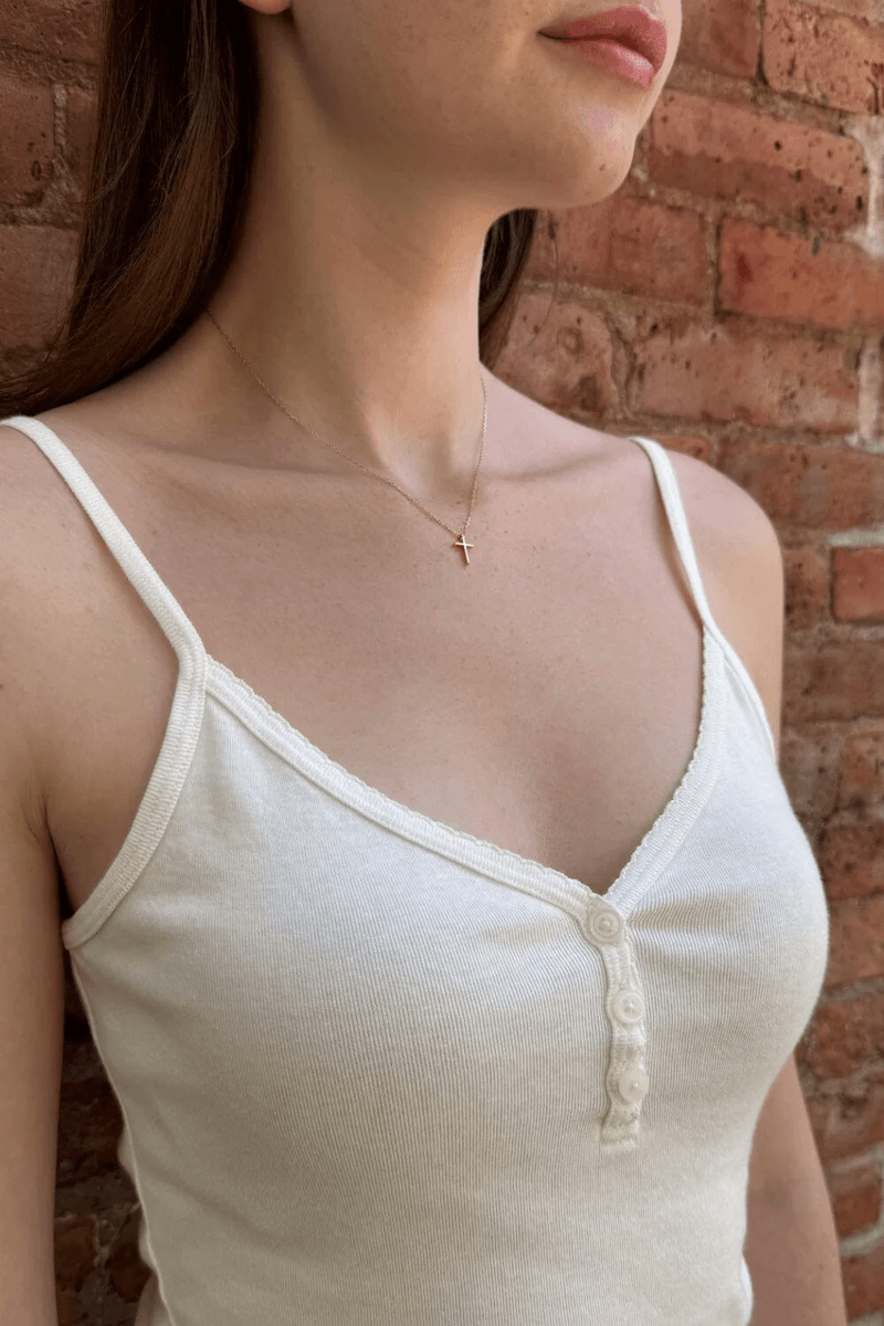 Náhrdelník Brandy Melville Křížek Zlatý