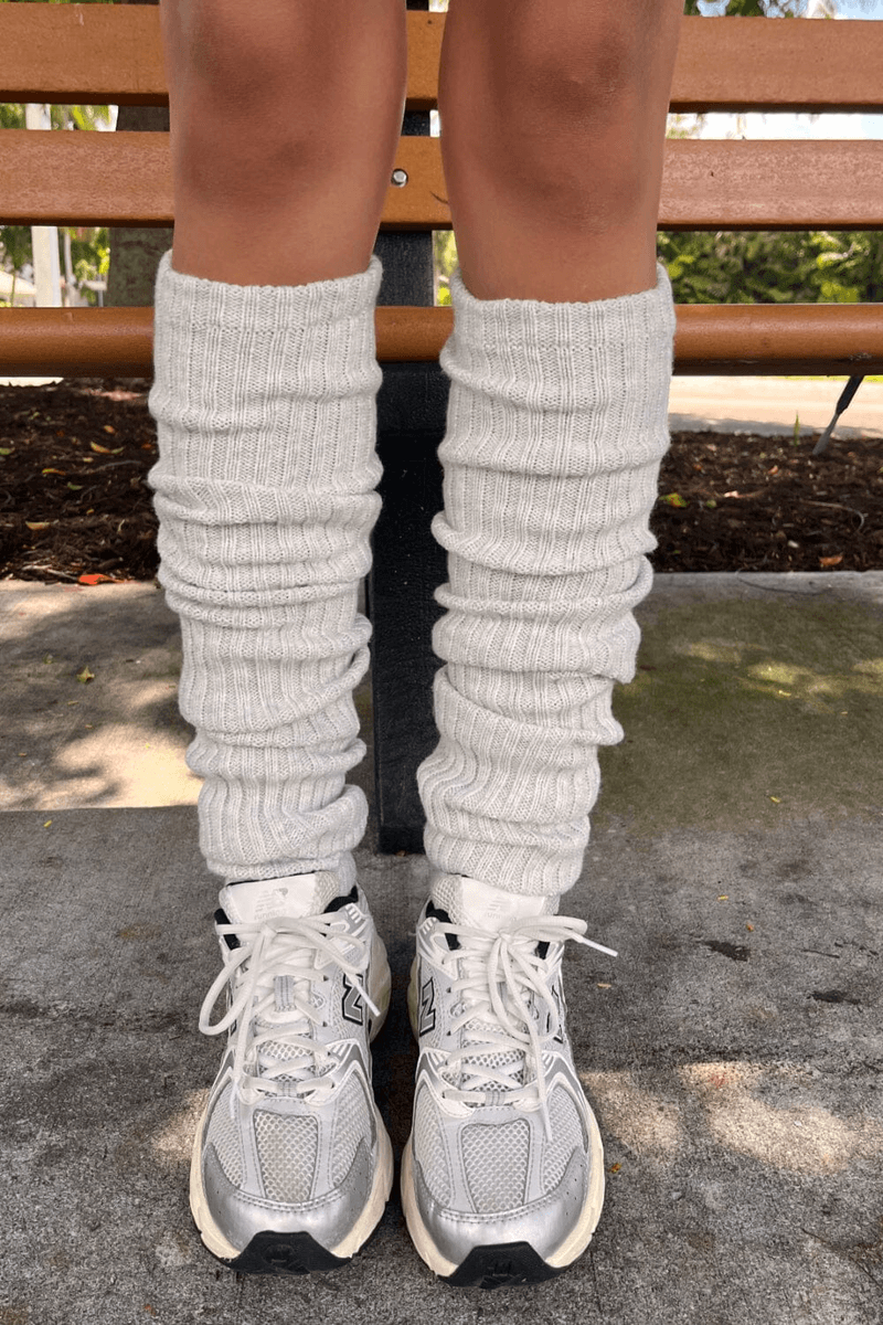 Brandy Melville Leg Warmers Silver Grey
