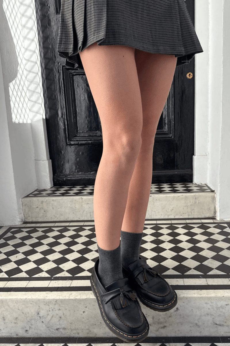 Brandy Melville Basic Socks Charcoal