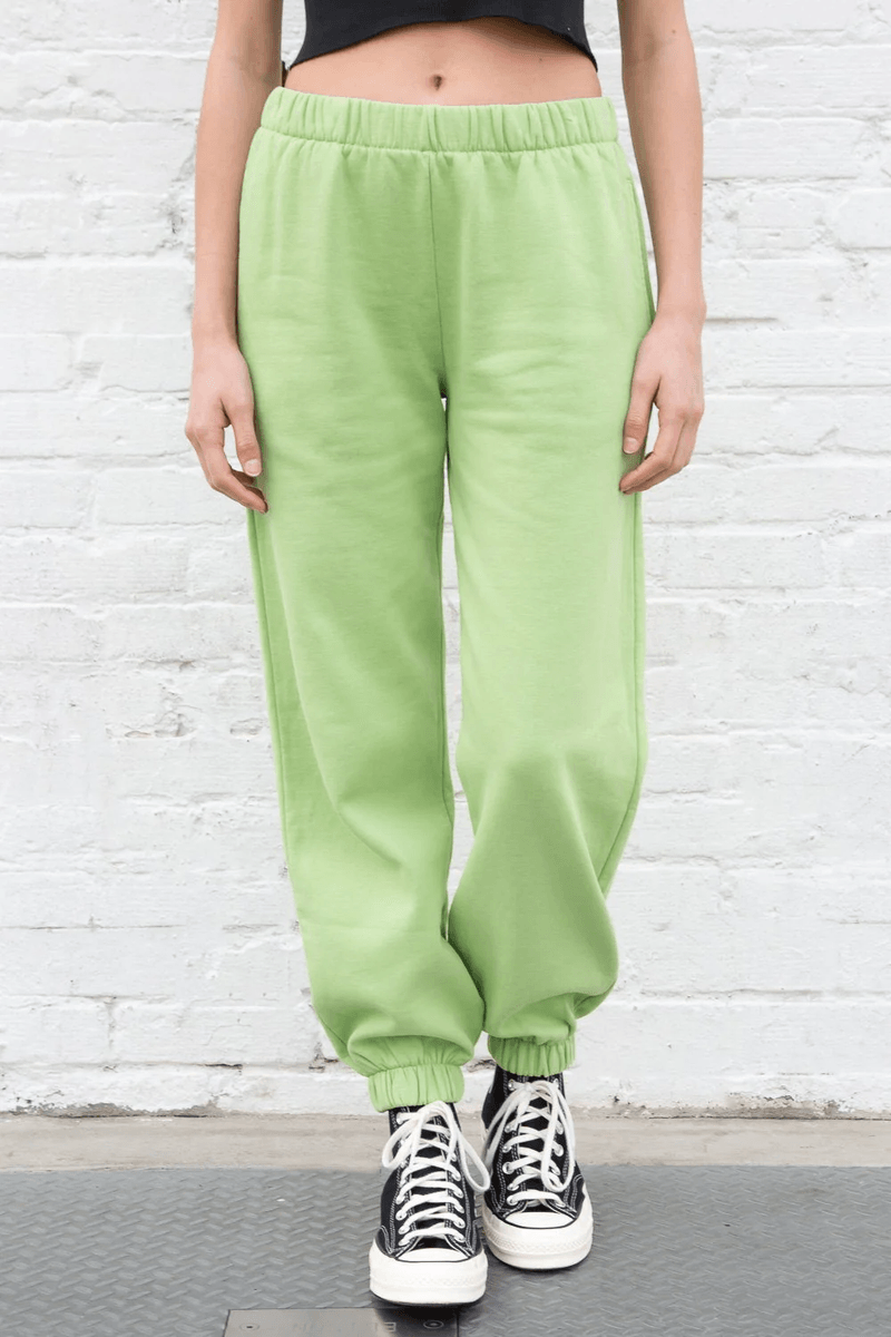 Brandy Melville Pantaloni De Trening Rosa Verde Lime