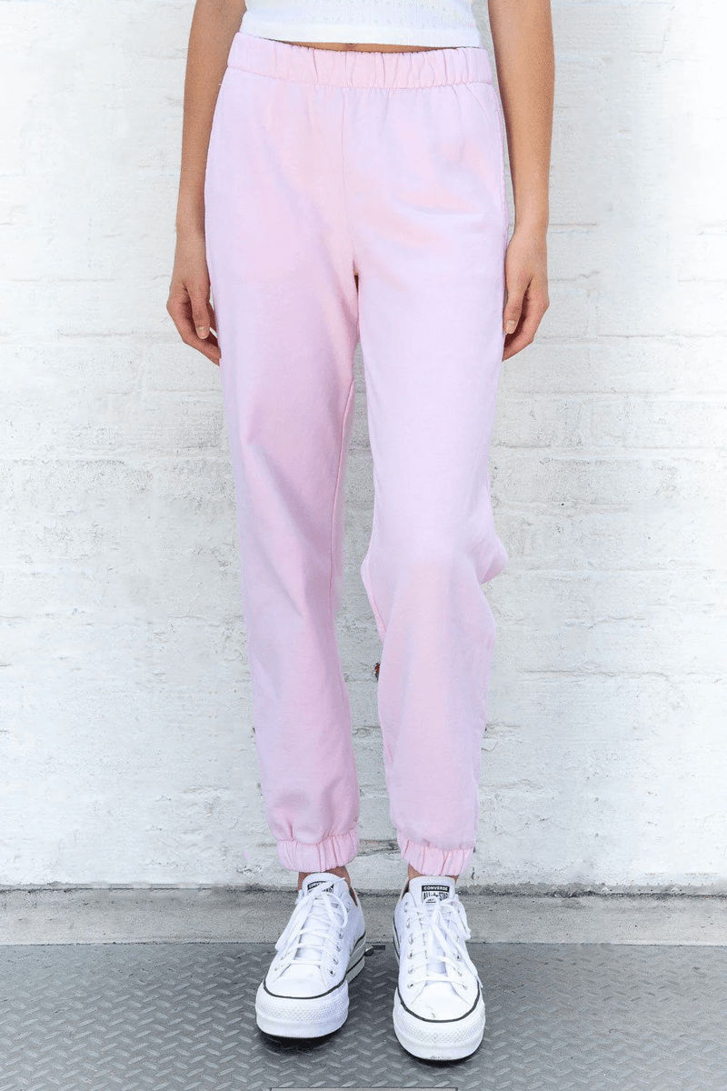 Pantaloni De Trening Rosa Brandy Melville Roz Pal