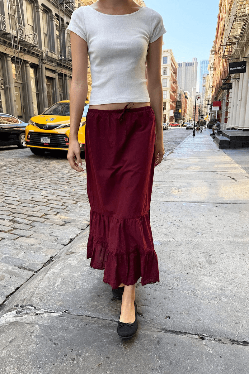 Brandy Melville Olivová Sukně Burgundská