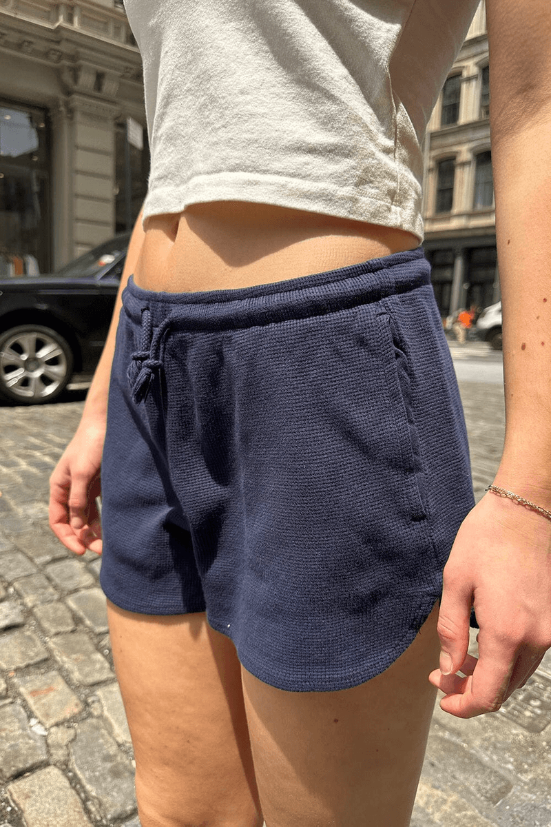 Brandy Melville Celana Pendek Thermal Musim Panas Biru Navy (jangan Aktifkan) Ok