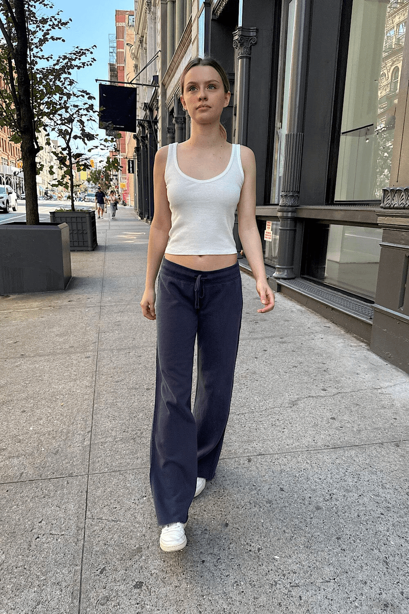 Brandy Melville Hilary Yumuşak Yoga Pantolonu Solmuş Lacivert
