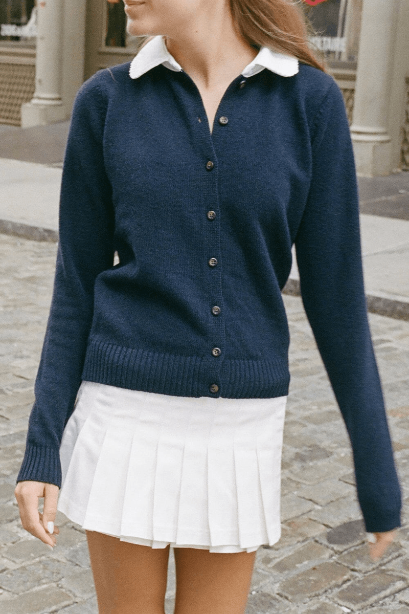 Brandy Melville Amalie Cardigan Námořnická Modrá