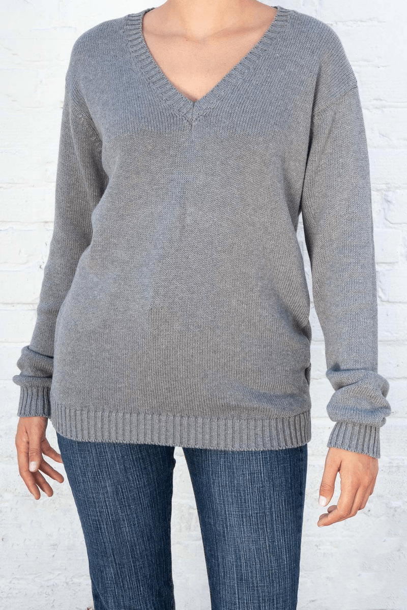 Brandy Melville Sweater Macie Abu-abu Tua (jangan Aktifkan) Ok