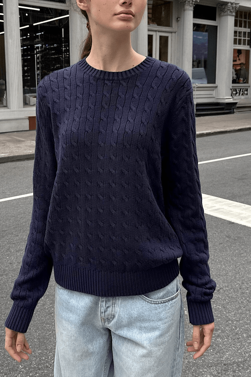Sweater Martha Classique Marine De Brandy Melville