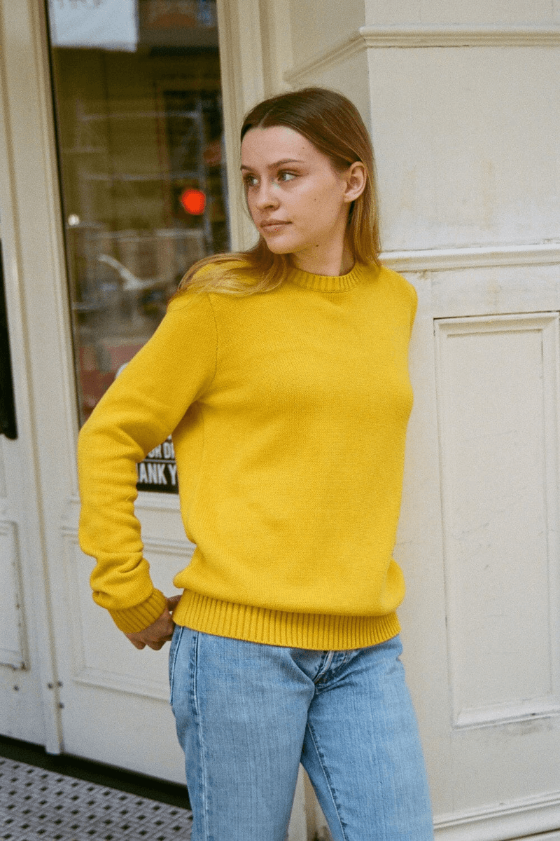 Sweater En Coton Brianna De Brandy Melville Jaune Vif