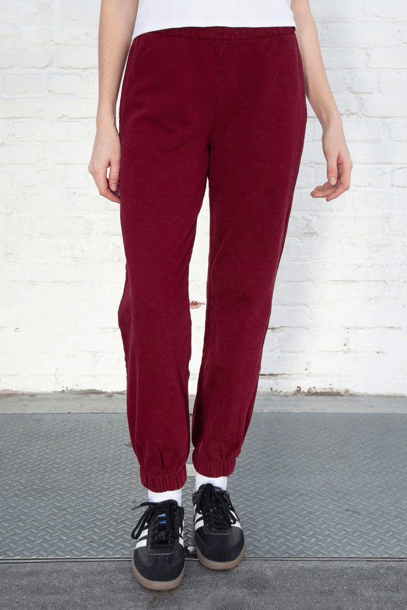 Brandy Melville Rosa Sweatpants Bordeaux