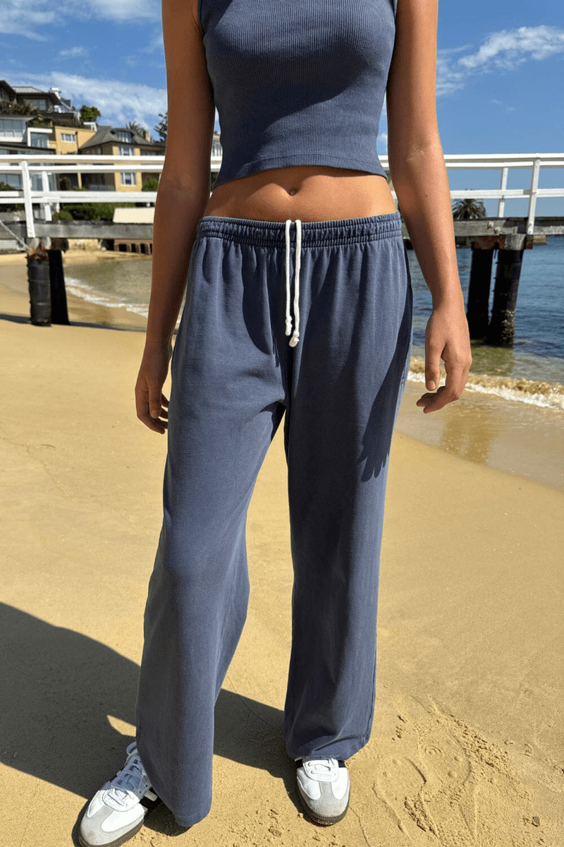 Brandy Melville Anastasia Sweatpants Vervaagd Blauw