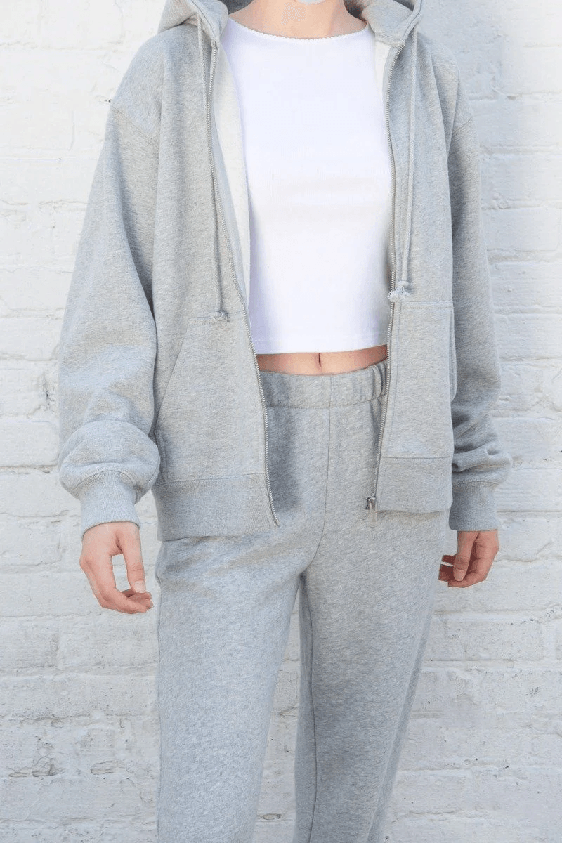 Brandy Melville Christy Hoodie Abu-abu Heather