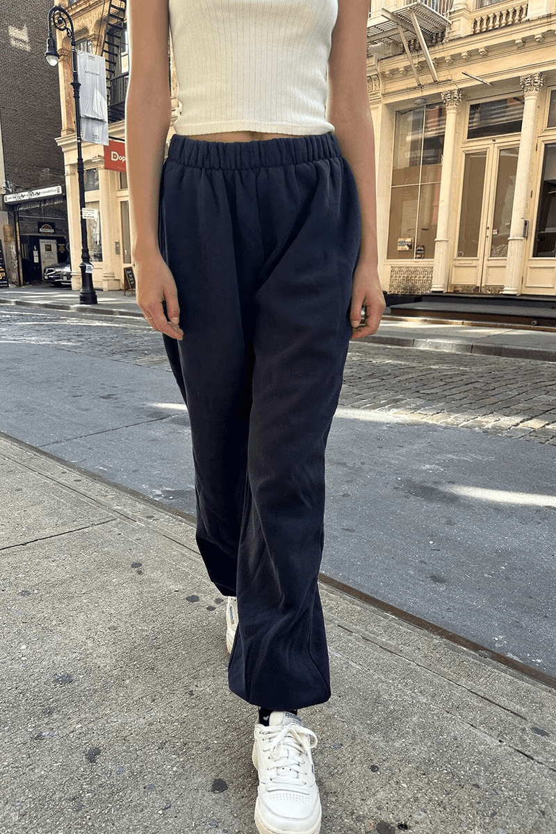 Calças De Moletom Rosa Brandy Melville Azul Marinho