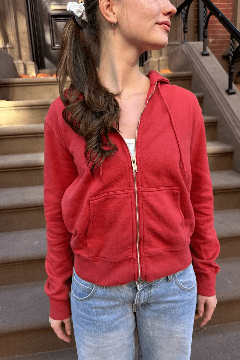 Brandy Melville Hoodie Christy Merah