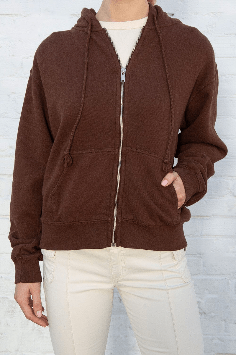 Brandy Melville Christy Hoodie Chocolate