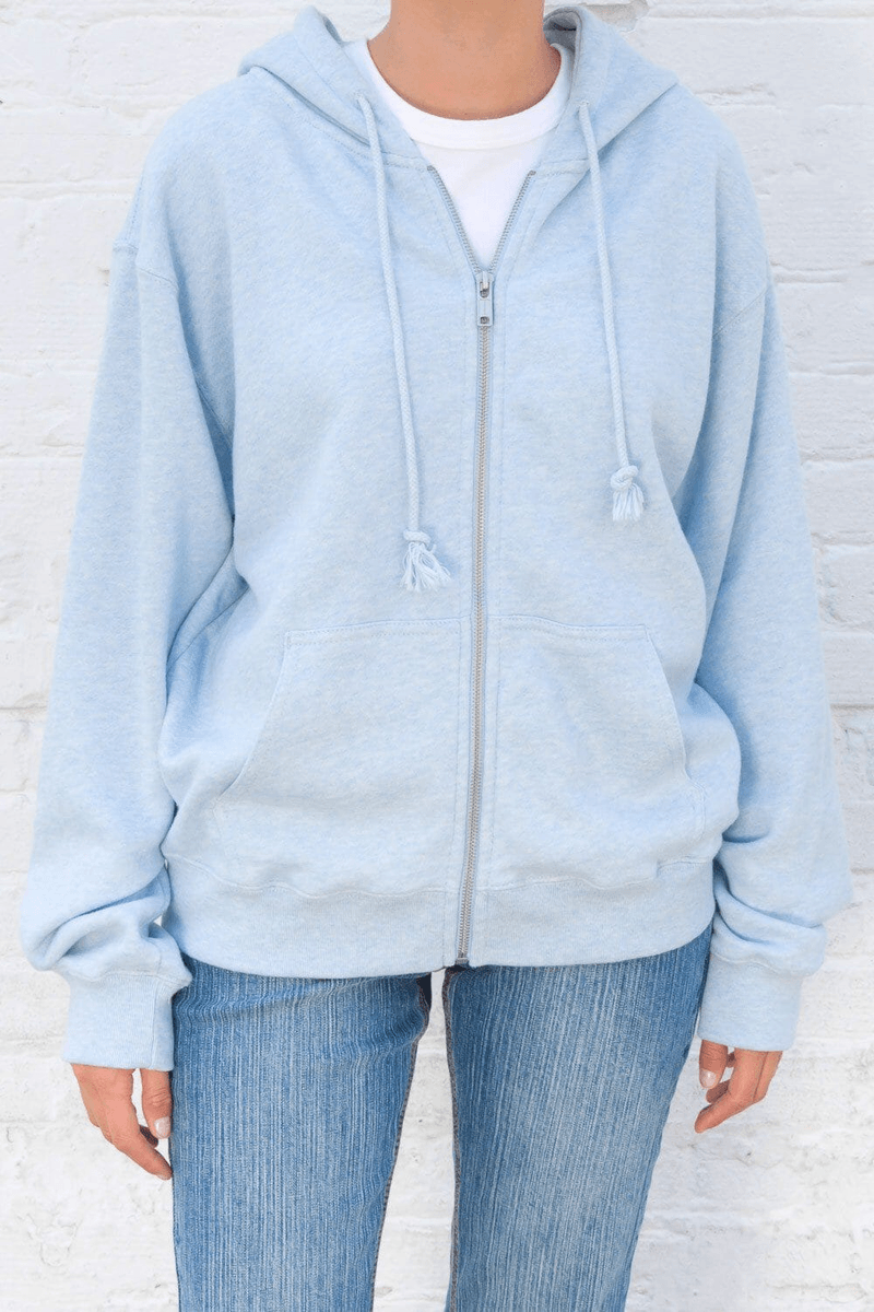 Brandy Melville Hoodie Christy Biru Muda