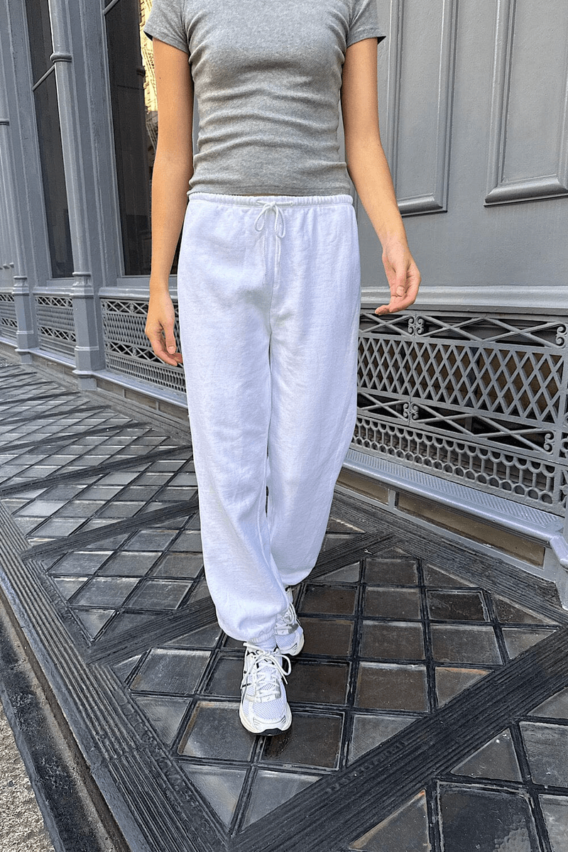 Brandy Melville Rosa Bağlama Eşofman Altı Heather Beyaz