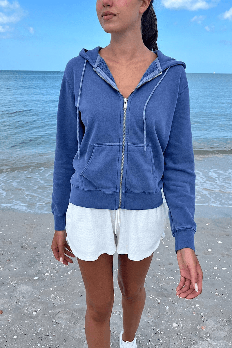 Brandy Melville Christy Hoodie Biru Pudar