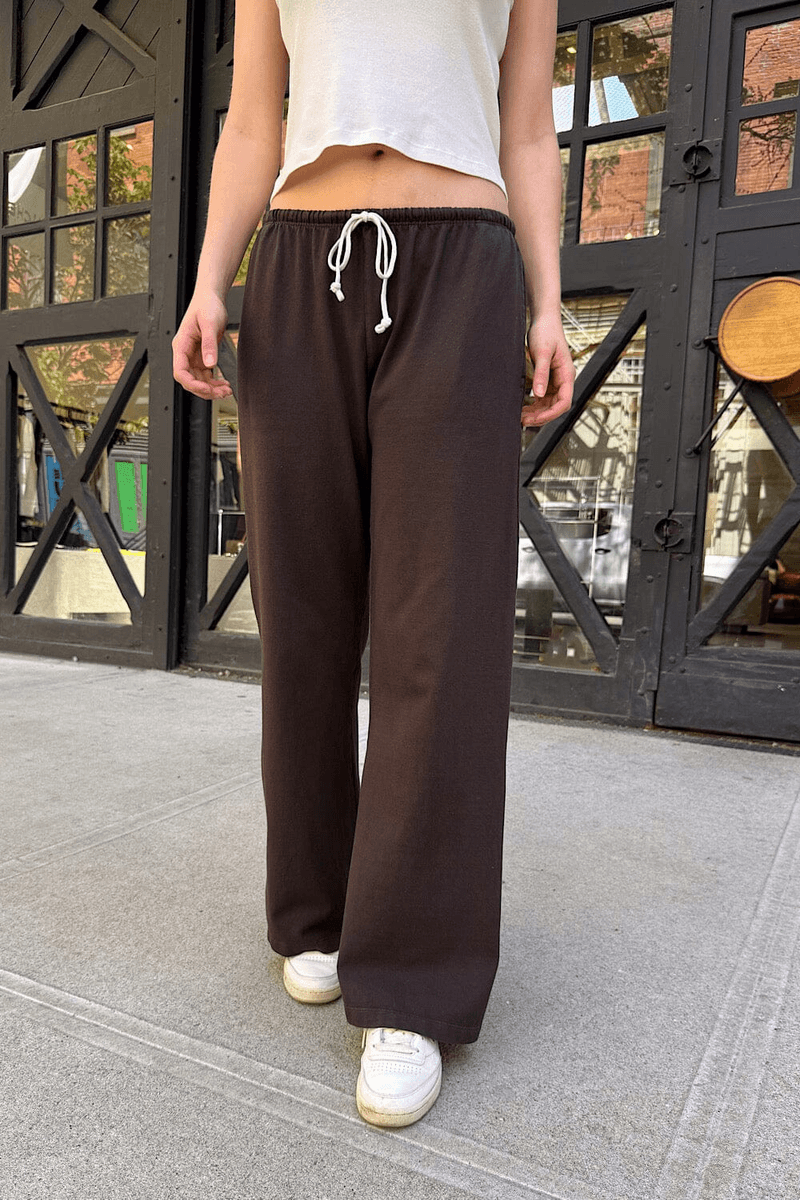 Brandy Melville Anastasia Tie Calças De Moletom Mocha