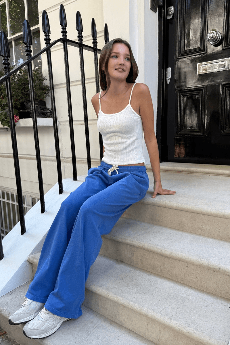 Brandy Melville Anastasia Celana Sweatpants Biru Kobalt