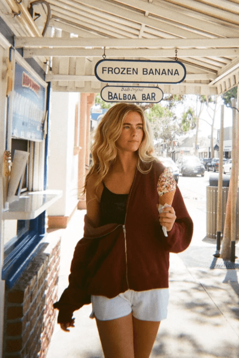 Brandy Melville Hoodie Christy Burgundy