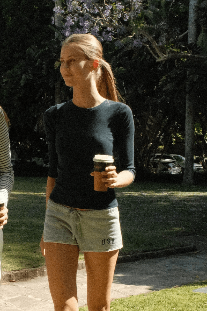 Brandy Melville Emery Usa Teplákové šortky Heather Grey