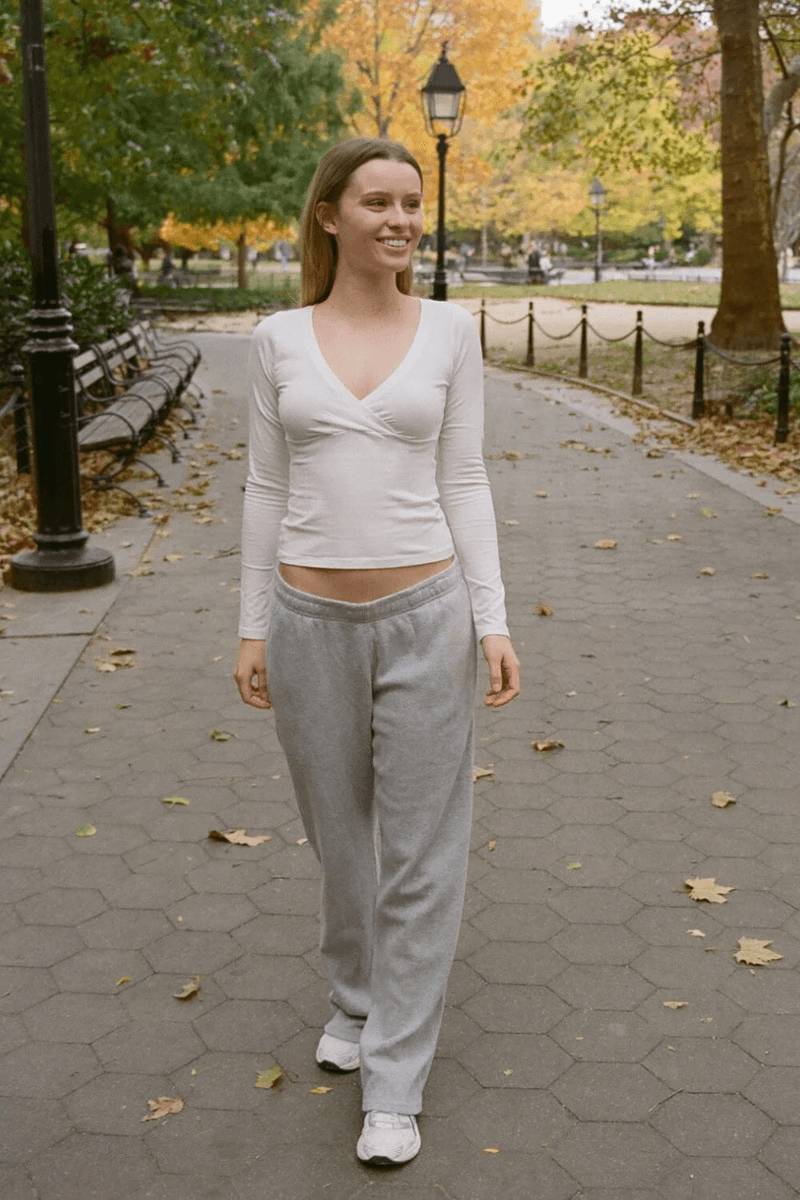 Brandy Melville Anastasia Calças De Moletom Térmicas Cinza Mescla