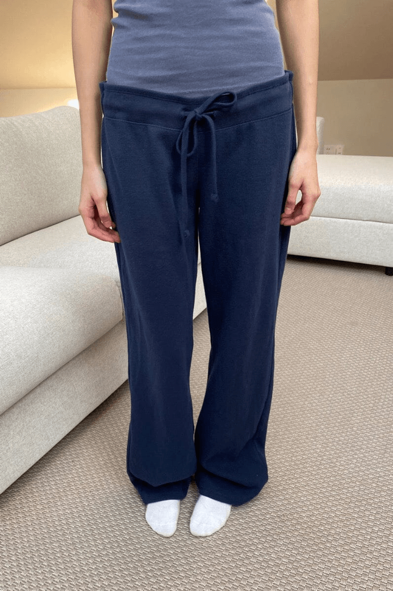 Brandy Melville Hilary Pants Navy Blue