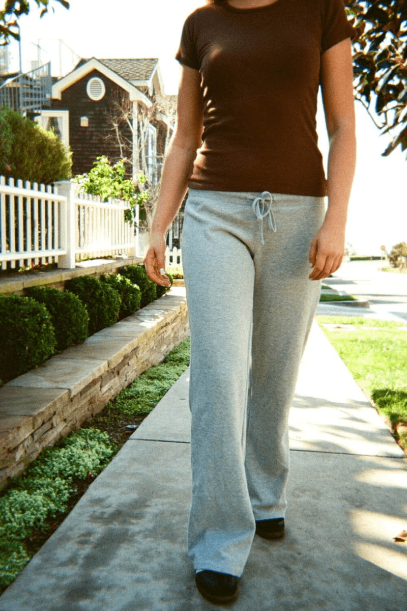 Brandy Melville Hilary Pants Light Heather Grey