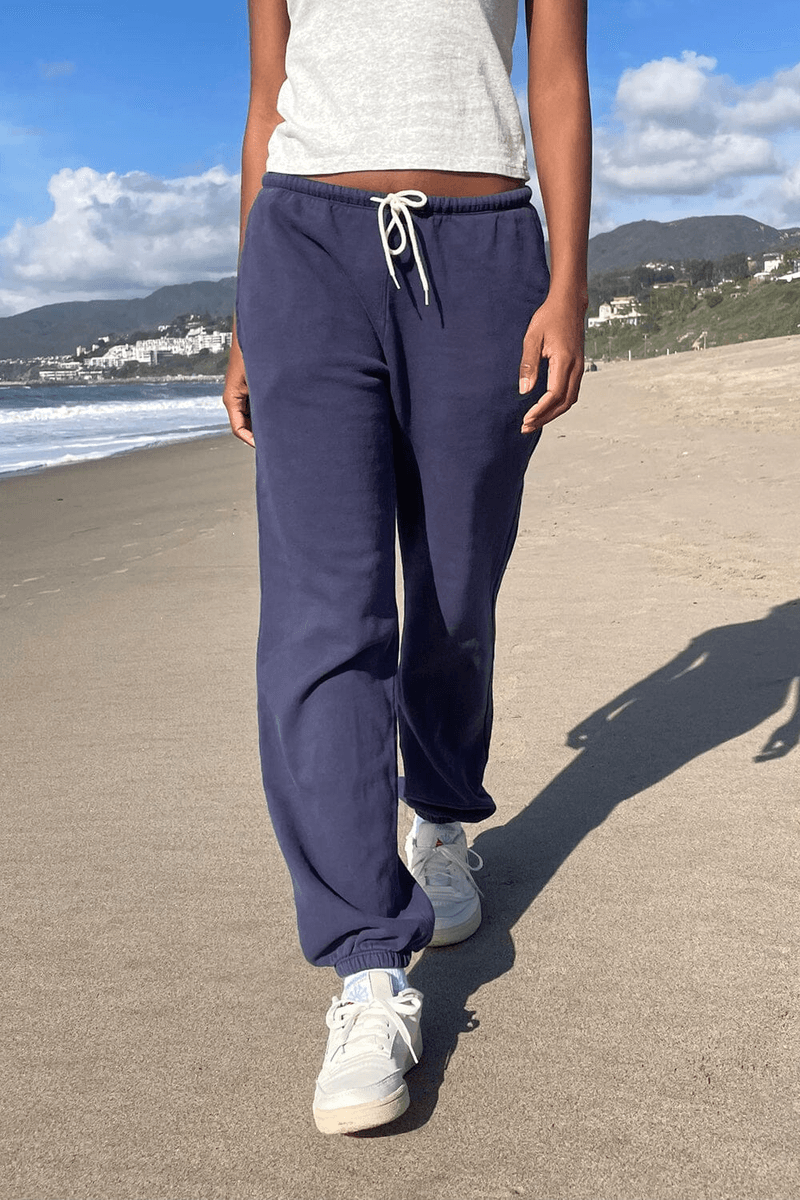 Brandy Melville Rosa Bağlama Eşofman Altı Klasik Lacivert