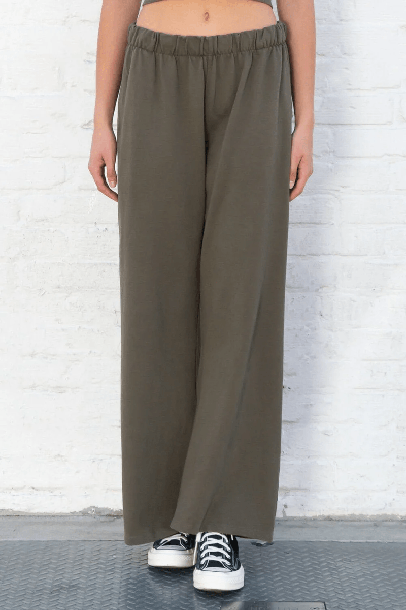 Brandy Melville Anastasia Spodnie Dresowe Oliwkowe