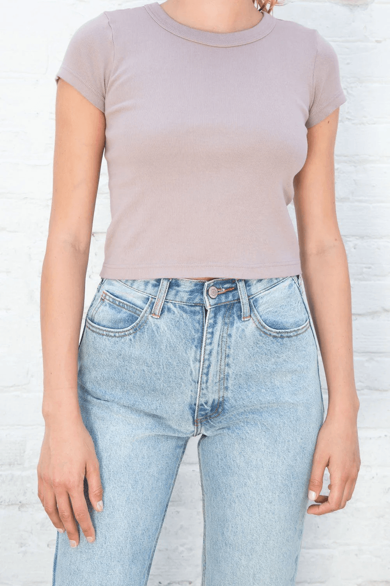 Brandy Melville Hailie Top Roxo Taupe (não Habilitar) Ok