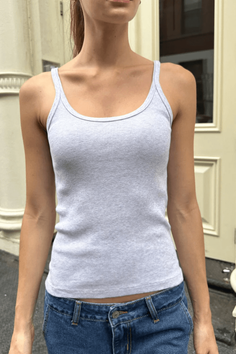 Brandy Melville Beyonca Dlouhý Top šedý