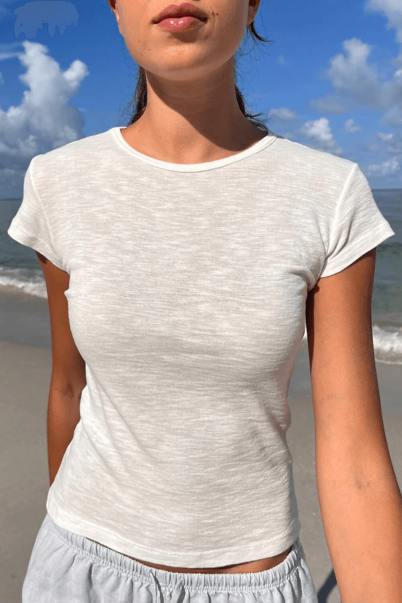Brandy Melville Hailie Basic Top White
