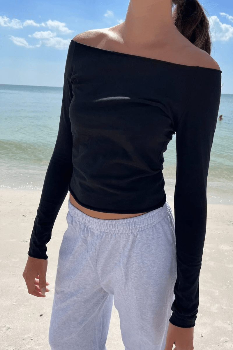 Brandy Melville Bonnie Top Faded Black