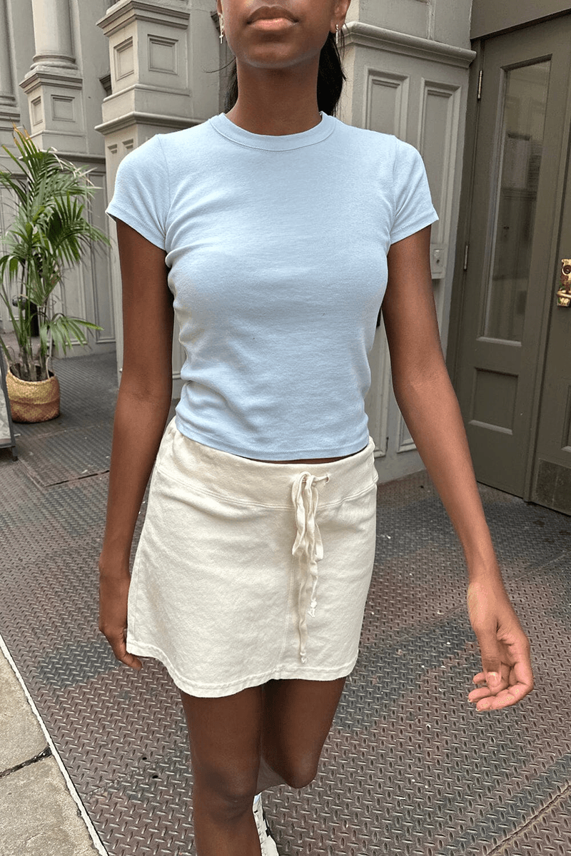 Brandy Melville Hailie Basic Top Biru Muda