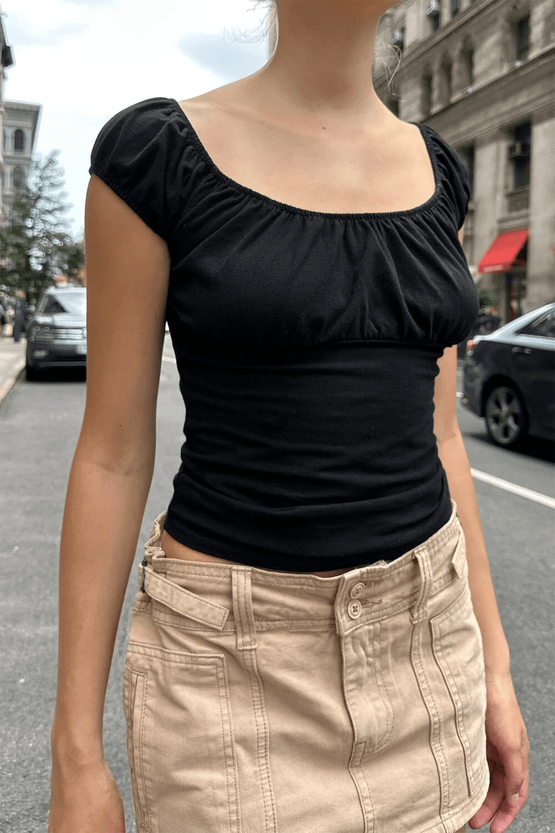 Brandy Melville Casey Top Hitam