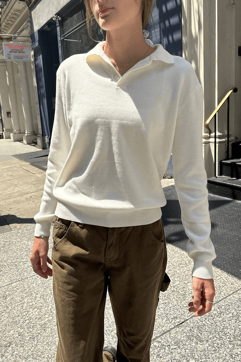 Brandy Melville Camilla Svetr Přírodní Bílá