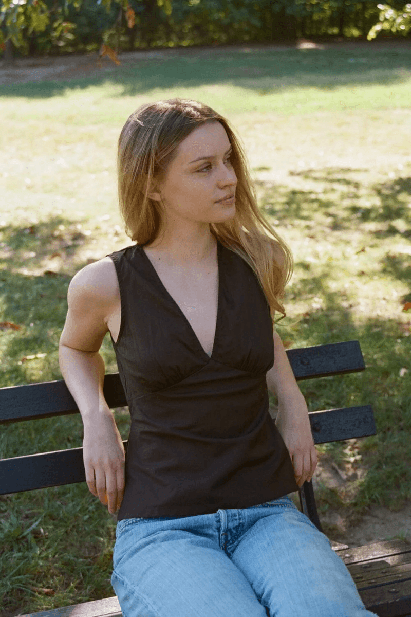 Brandy Melville Rafaela Top Mocha