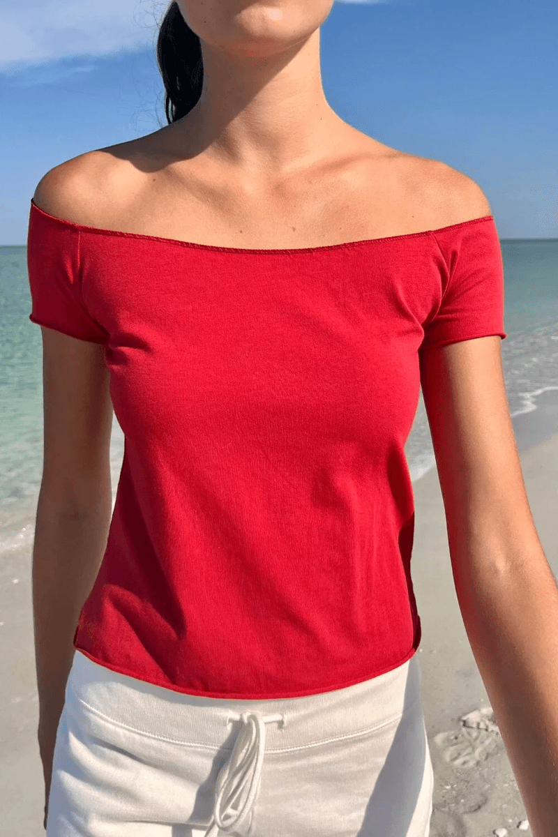 Brandy Melville Bonnie Crop Top Red