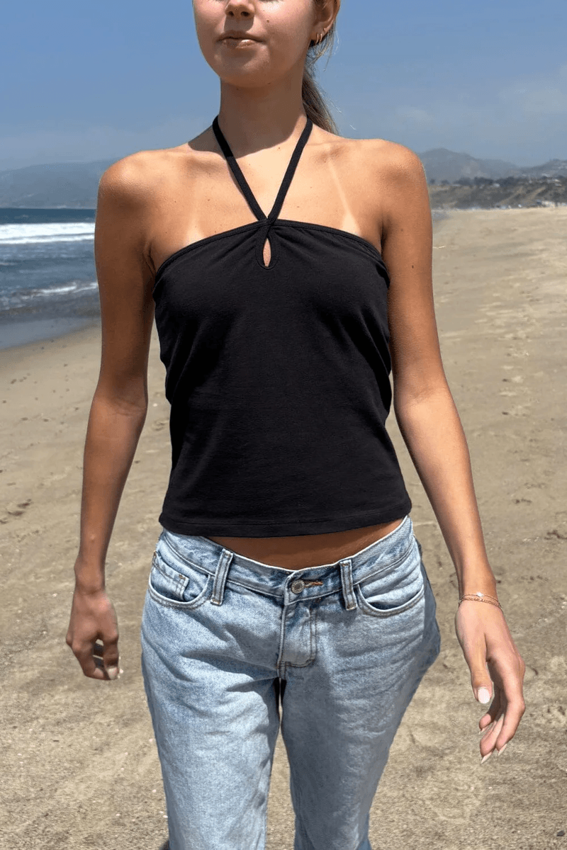 Brandy Melville Elara Top Fekete