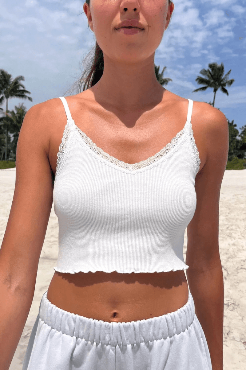 Brandy Melville Fia Top Fehér (ne Engedélyezd) Ok