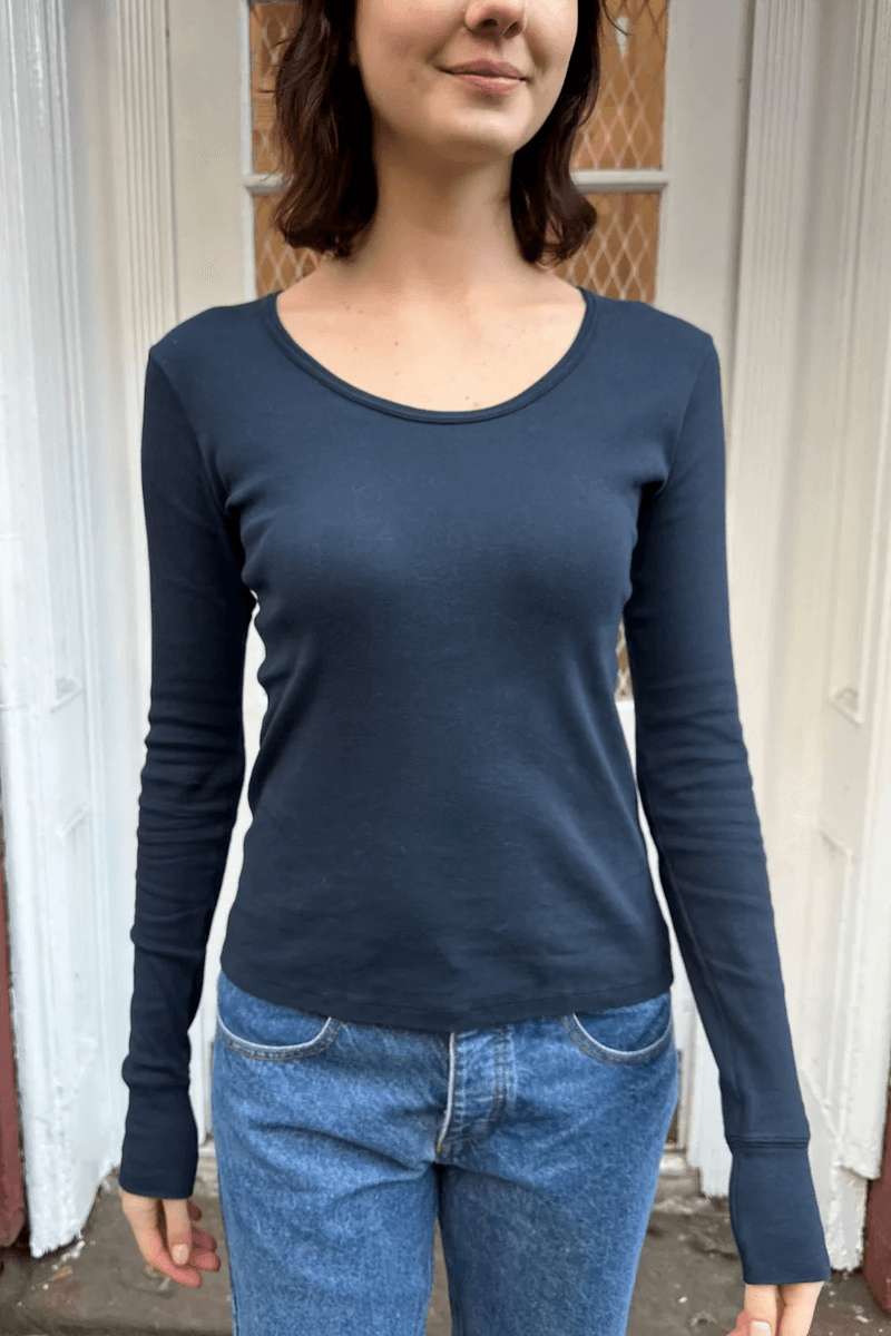 Brandy Melville Zelly Top Navy