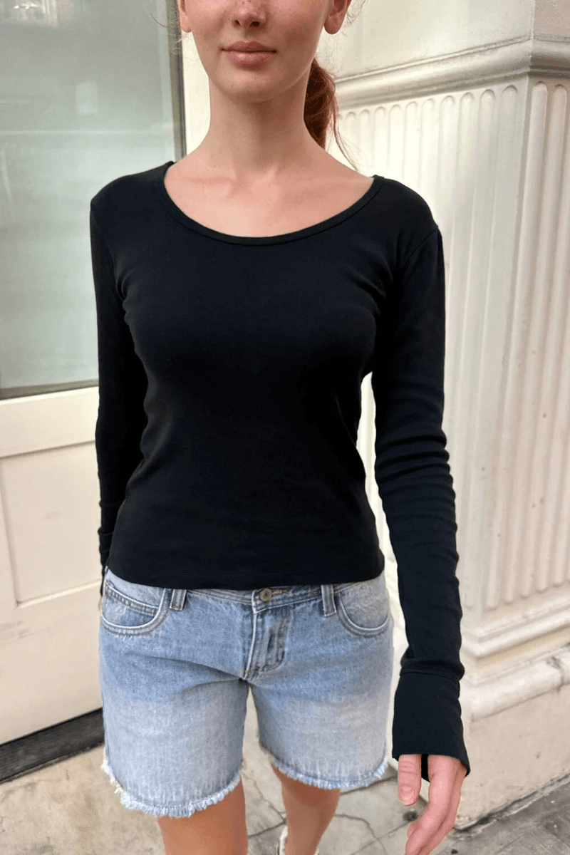 Brandy Melville Zelly Top Hitam