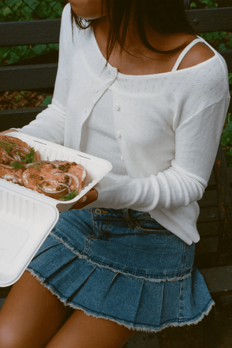 Brandy Melville Athelia Top Bílý