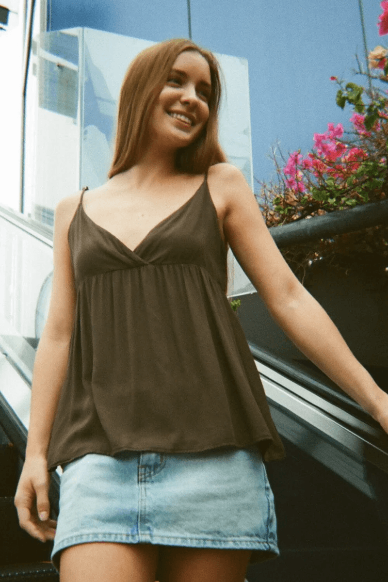 Brandy Melville Edith Tank Mocha